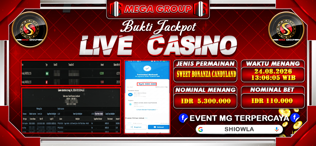 Bukti JP situs Shiowla hari Senin, 24 Agustus 2026