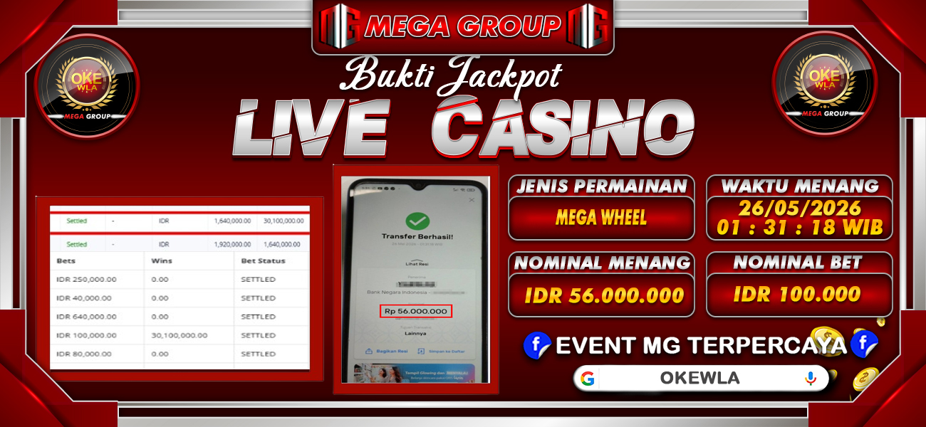 Bukti JP situs Okewla hari Selasa, 26 Mei 2026
