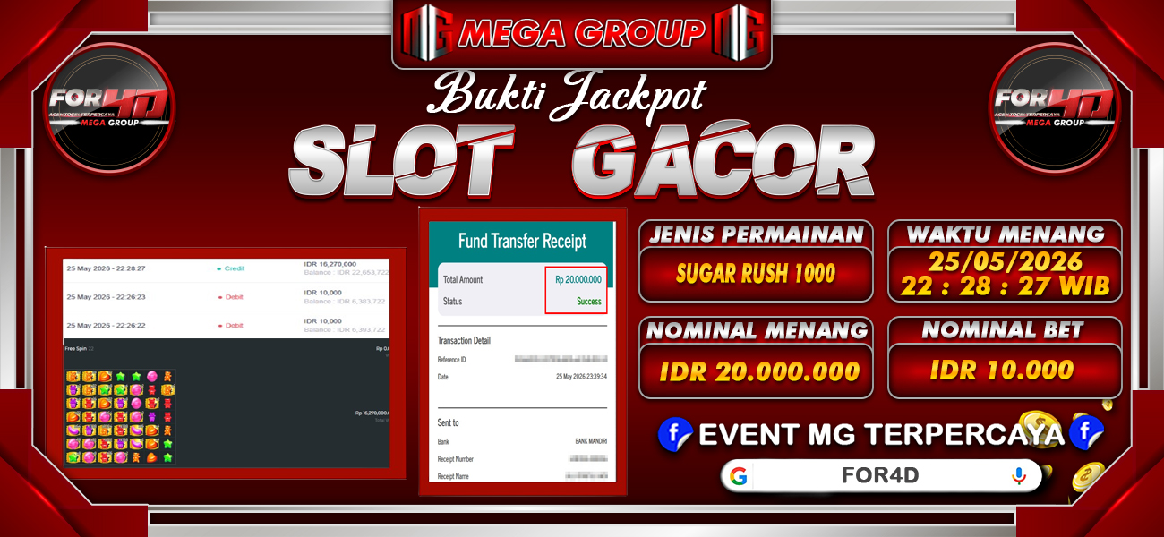 Bukti JP situs For4D hari Selasa, 26 Mei 2026