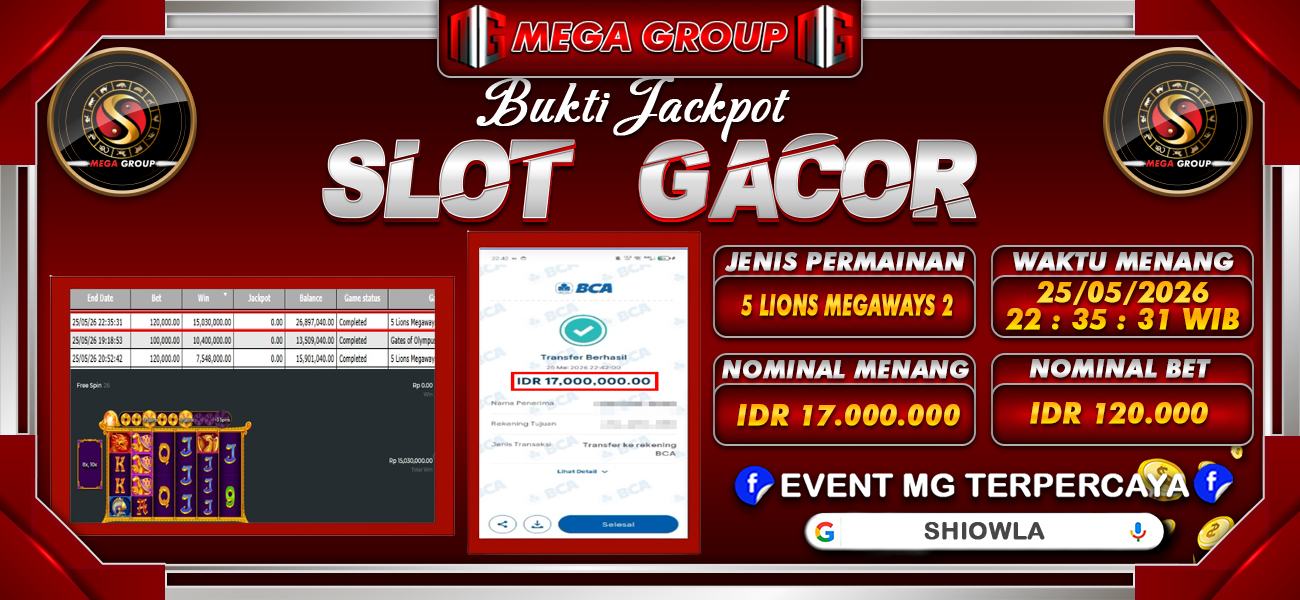 Bukti JP situs Shiowla hari Selasa, 26 Mei 2026