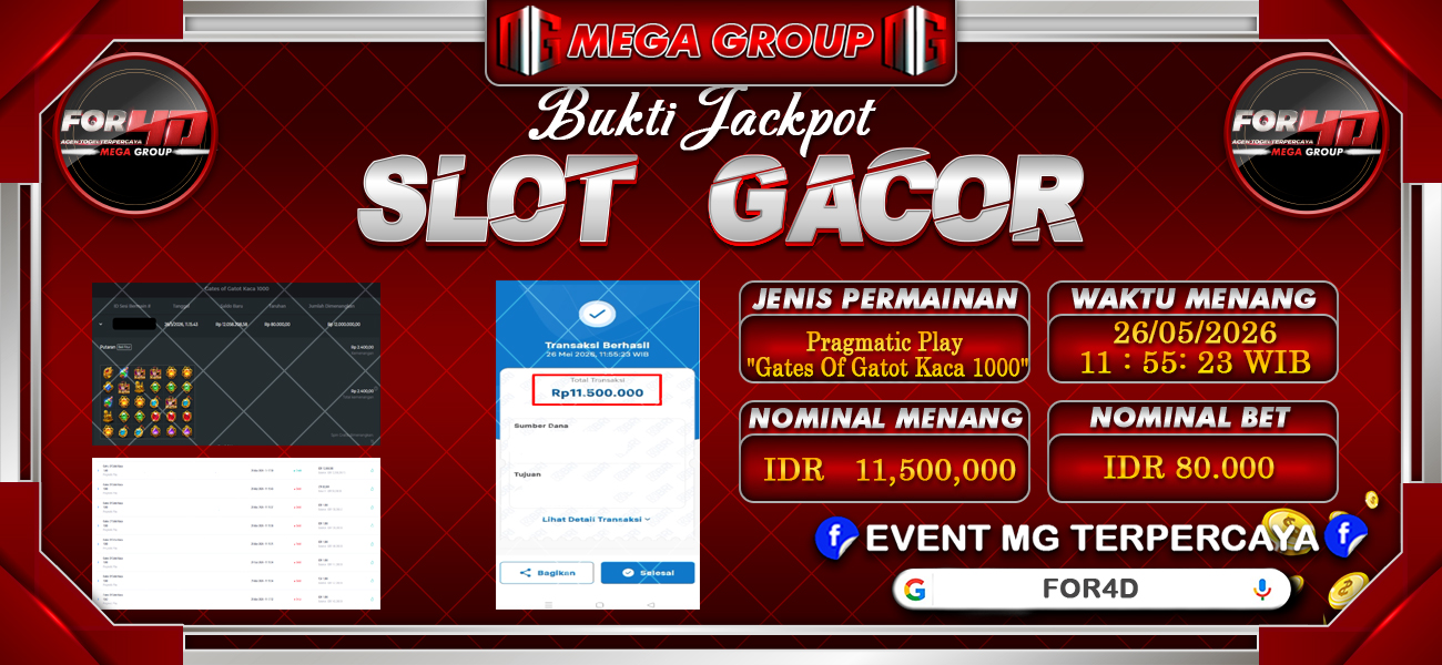 Bukti JP situs For4D hari Selasa, 26 Mei 2026