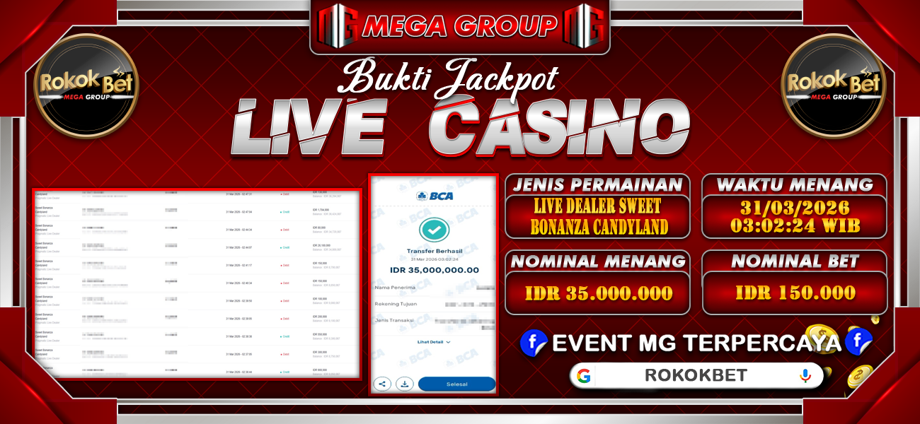 Bukti JP situs Okewla hari Senin, 30 Maret 2026