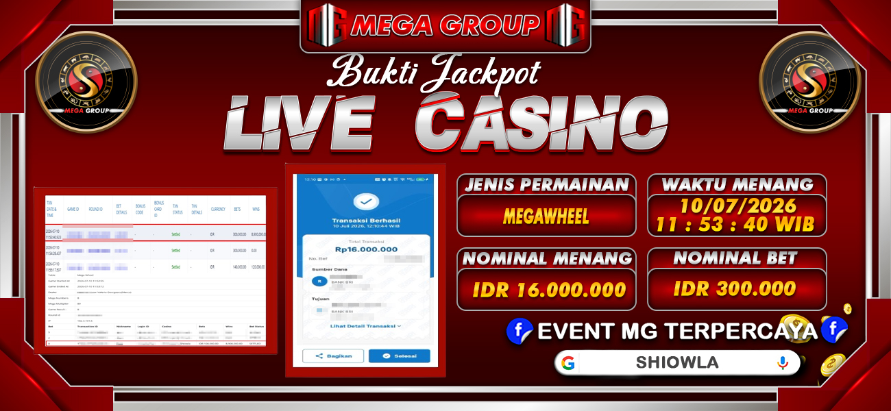 Bukti JP situs Shiowla hari Jumat, 10 Juli 2026