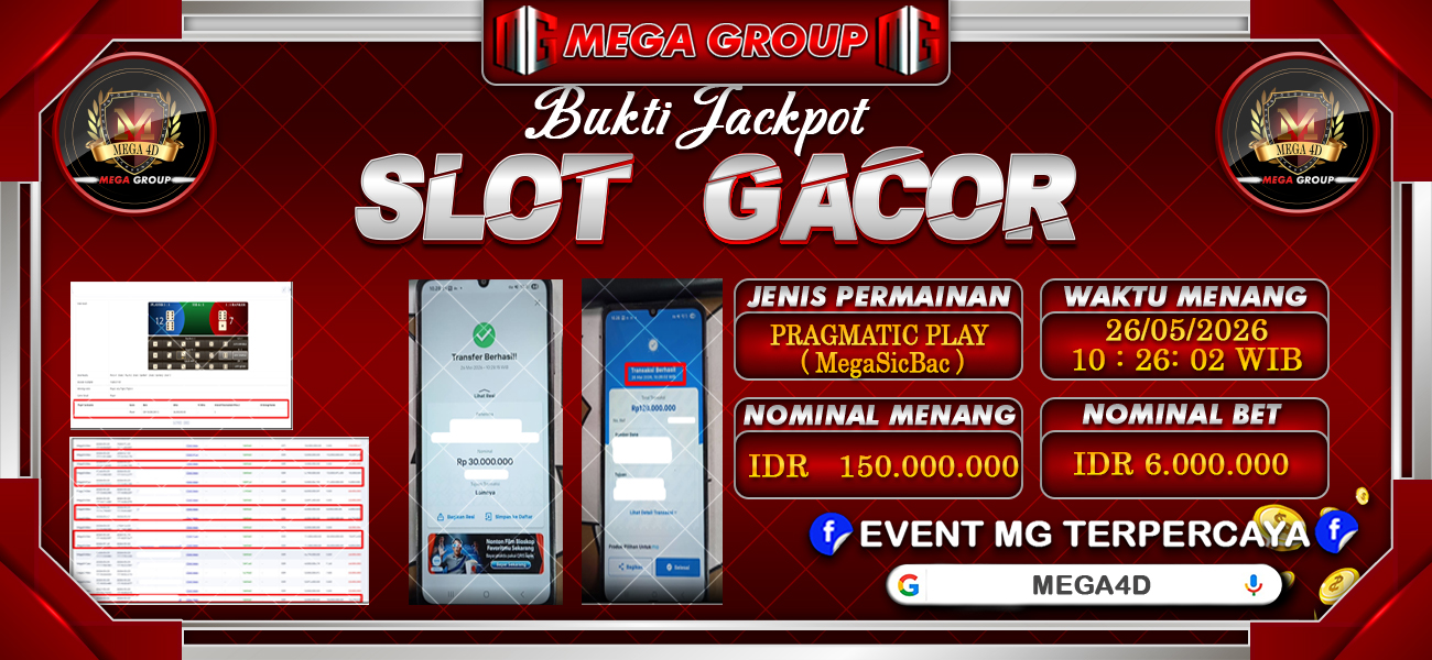 Bukti JP situs Mega4D hari Selasa, 26 Mei 2026