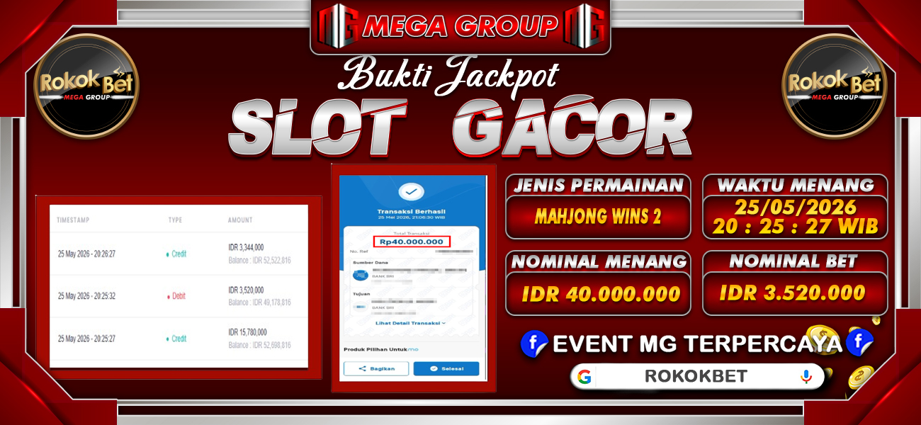 Bukti JP situs Rokokbet hari Selasa, 26 Mei 2026